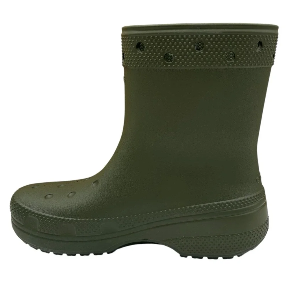Crocs Youth Girls Boys Rain Boots Size‎ 2/Women's Size 4 Army Green Waterproof